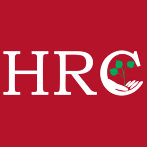  HRC White Left Print on a BELLA+CANVAS® - Women's Relaxed Triblend Tee Design