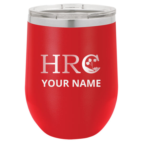 HRC Engraved Logo on a Polar Camel - 12 oz. Vacuum Insulated Stemless Wine Tumbler with Lid Thumbnail
