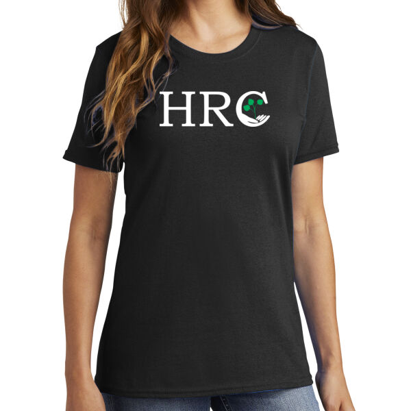HRC White Front Print on a Port & Company® - Women's Core Cotton Tee Thumbnail