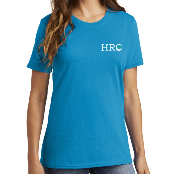 HRC White Left Chest Print on a Port & Company® - Women's Core Cotton Tee Thumbnail