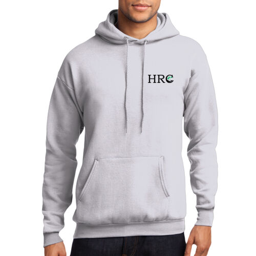 HRC Black Left Chest Print on a Port & Company® - Core Fleece Pullover Hooded Sweatshirt Thumbnail