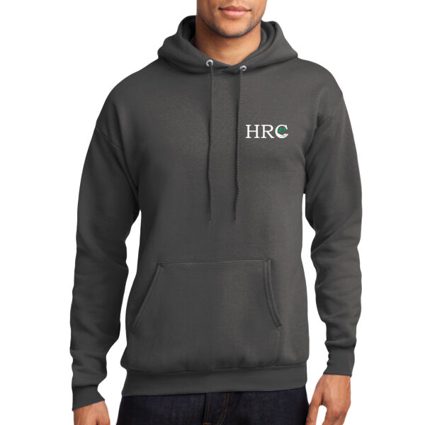 HRC White Left Chest Print on a Port & Company® - Core Fleece Pullover Hooded Sweatshirt Thumbnail