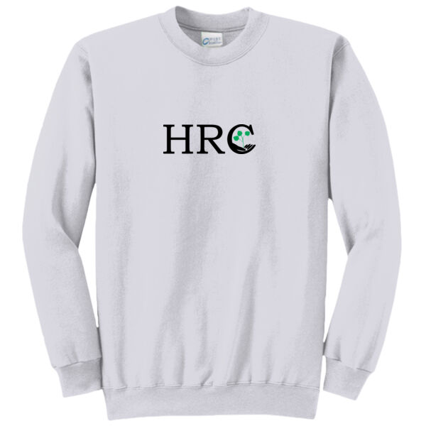 HRC Black Front Print on a Port & Company® - Core Fleece Crewneck Sweatshirt Thumbnail