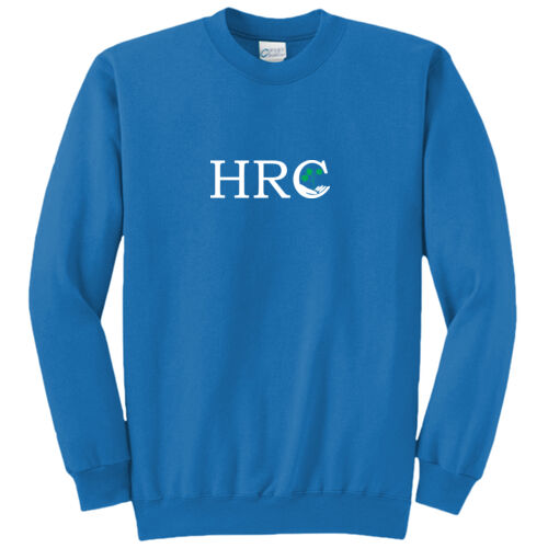 HRC White Front Print on a Port & Company® - Core Fleece Crewneck Sweatshirt Thumbnail