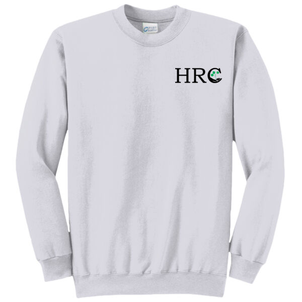HRC Black Left Chest Print on a Port & Company® - Core Fleece Crewneck Sweatshirt Thumbnail