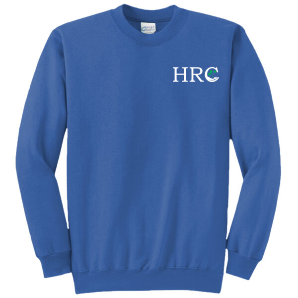 HRC White Left Chest Print on a Port & Company® - Core Fleece Crewneck Sweatshirt Thumbnail